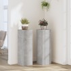 Soportes de plantas 2 uds madera gris hormigón 25x25x80 cm
