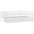 Sofá cama con cajones madera maciza de pino blanco 90x200