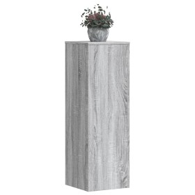 Soportes para plantas 2 uds madera gris Sonoma 33x33x100