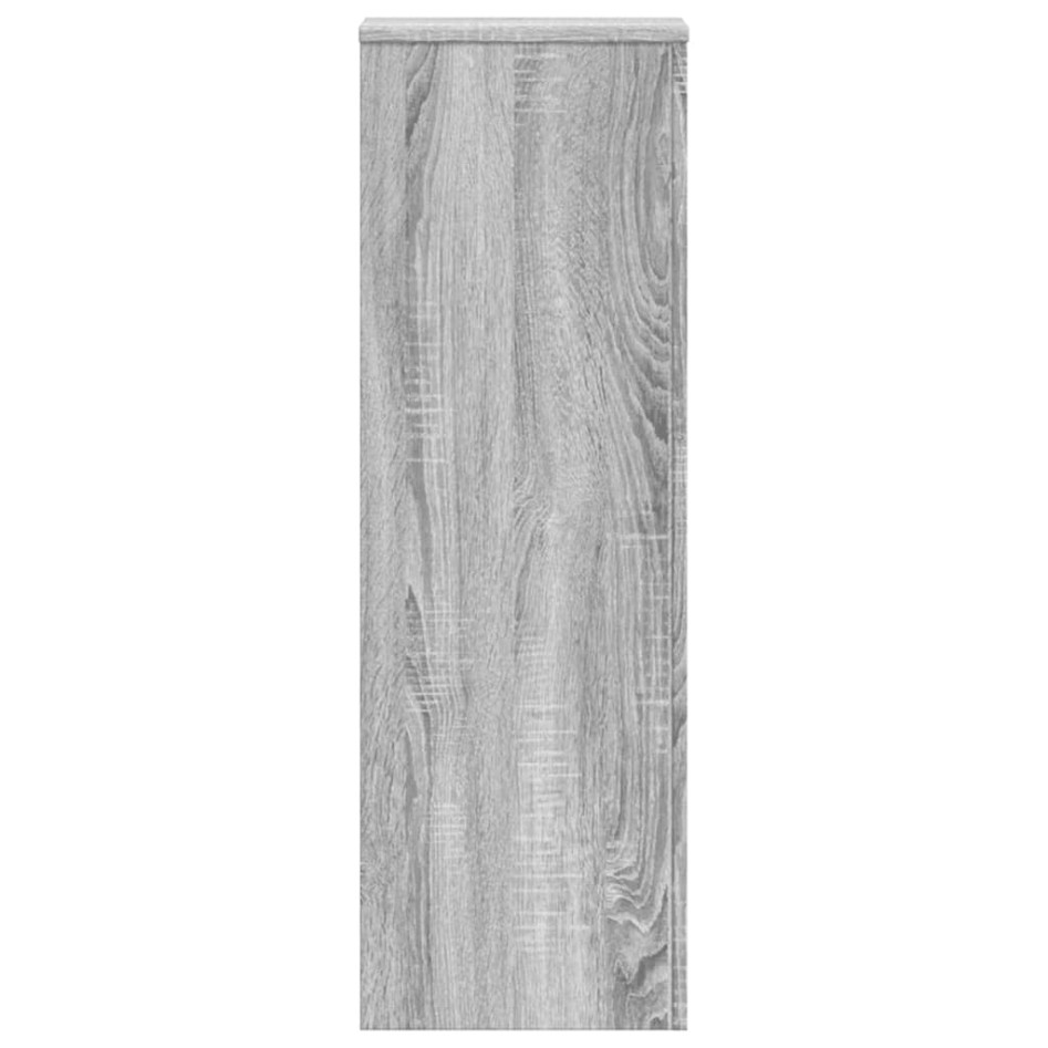 Soportes para plantas 2 uds madera gris Sonoma 33x33x100
