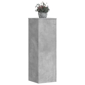 Soportes para plantas 2 uds madera gris hormigón 33x33x100