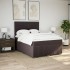 Cama box spring con colchón tela marrón oscuro 140x190