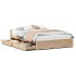 Estructura de cama sin colchón madera de pino maciza 120x200