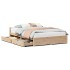 Estructura de cama sin colchón madera de pino blanco 150x200