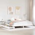 Estructura de cama sin colchón madera maciza blanca 200x200