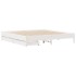 Estructura de cama sin colchón madera maciza blanca 200x200