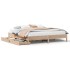 Estructura de cama sin colchón madera maciza de pino 180x200