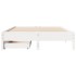 Estructura de cama sin colchón madera de pino blanca 150x200