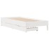 Estructura de cama sin colchón madera de pino blanca 90x200