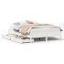 Estructura de cama sin colchón madera maciza blanca 120x190