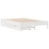 Estructura de cama sin colchón madera maciza blanca 120x190