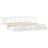 Sofá cama nido con cajones sin colchón blanco 90x200