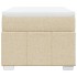 Cama box spring con colchón tela color crema 100x200