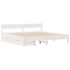 Cama sin colchón madera maciza de pino blanca 180x200