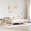 Estructura de cama sin colchón madera maciza de pino 160x200 cm