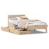 Estructura de cama sin colchón madera maciza de pino 100x200