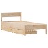 Estructura de cama sin colchón madera maciza de pino 100x200