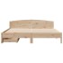 Estructura de cama sin colchón madera maciza de pino 180x200