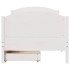 Estructura de cama sin colchón madera de pino blanca 90x200