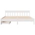 Cama sin colchón madera maciza de pino blanca 180x200