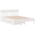 Estructura de cama sin colchón madera de pino blanca 120x200