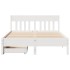 Estructura de cama sin colchón madera de pino blanca 120x200