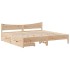 Estructura de cama con cajones madera maciza de pino 200x200