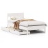 Estructura de cama sin colchón madera maciza blanca 75x190