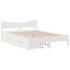 Estructura de cama con cajones madera de pino blanco 120x200