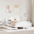 Estructura de cama con cajones madera de pino blanco 120x200