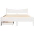 Estructura de cama con cajones madera de pino blanco 120x200