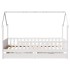 Estructura de cama para niños con cajones madera pino 90x200