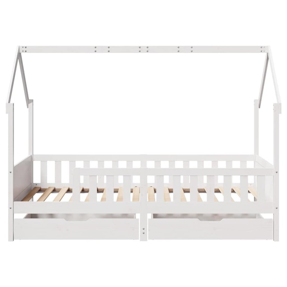 Estructura de cama para niños con cajones madera pino 90x200