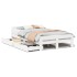 Estructura de cama sin colchón madera de pino blanco 135x190