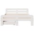 Estructura de cama sin colchón madera de pino blanco 135x190