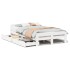 Estructura de cama sin colchón madera de pino blanca 120x200