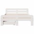 Estructura de cama sin colchón madera de pino blanca 120x200