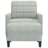 Sillón con taburete terciopelo gris claro 60