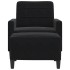Sillón con taburete terciopelo negro 60