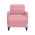 Sillón con taburete terciopelo rosa 60