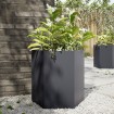 Jardinera hexagonal acero gris antracita 46x40x45 cm