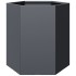 Jardinera hexagonal acero gris antracita 46x40x45