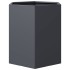 Jardinera hexagonal acero gris antracita 46x40x45