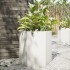 Jardinera hexagonal acero blanco 46x40x45