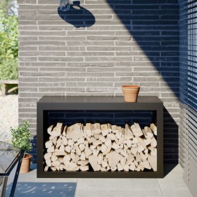 Leñero de acero negro 100x40x60