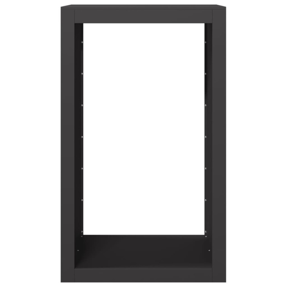 Leñero de acero negro 60x40x100