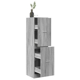 Armario botiquín madera ingeniería gris Sonoma 40x41x144,5