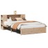 Cama con estantería sin colchón madera maciza de pino
