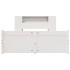 Cama con estantería sin colchón madera maciza blanca 140x200