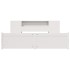 Cama con estantería sin colchón madera maciza blanca 200x200